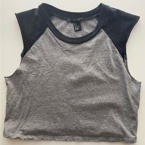 Women’s Black/Gray Crop Top